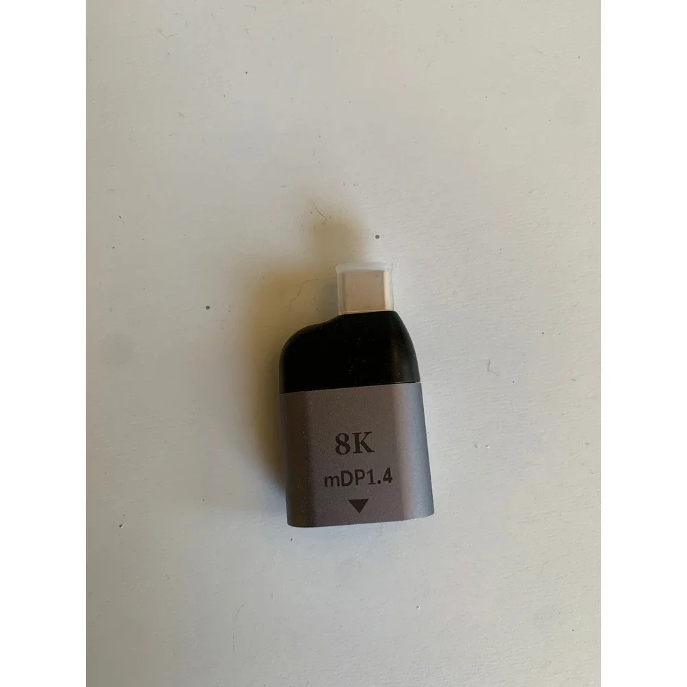 8K Mini DisplayPort 1.4 to USB-C Adapter Gray mDP1.4 Converter